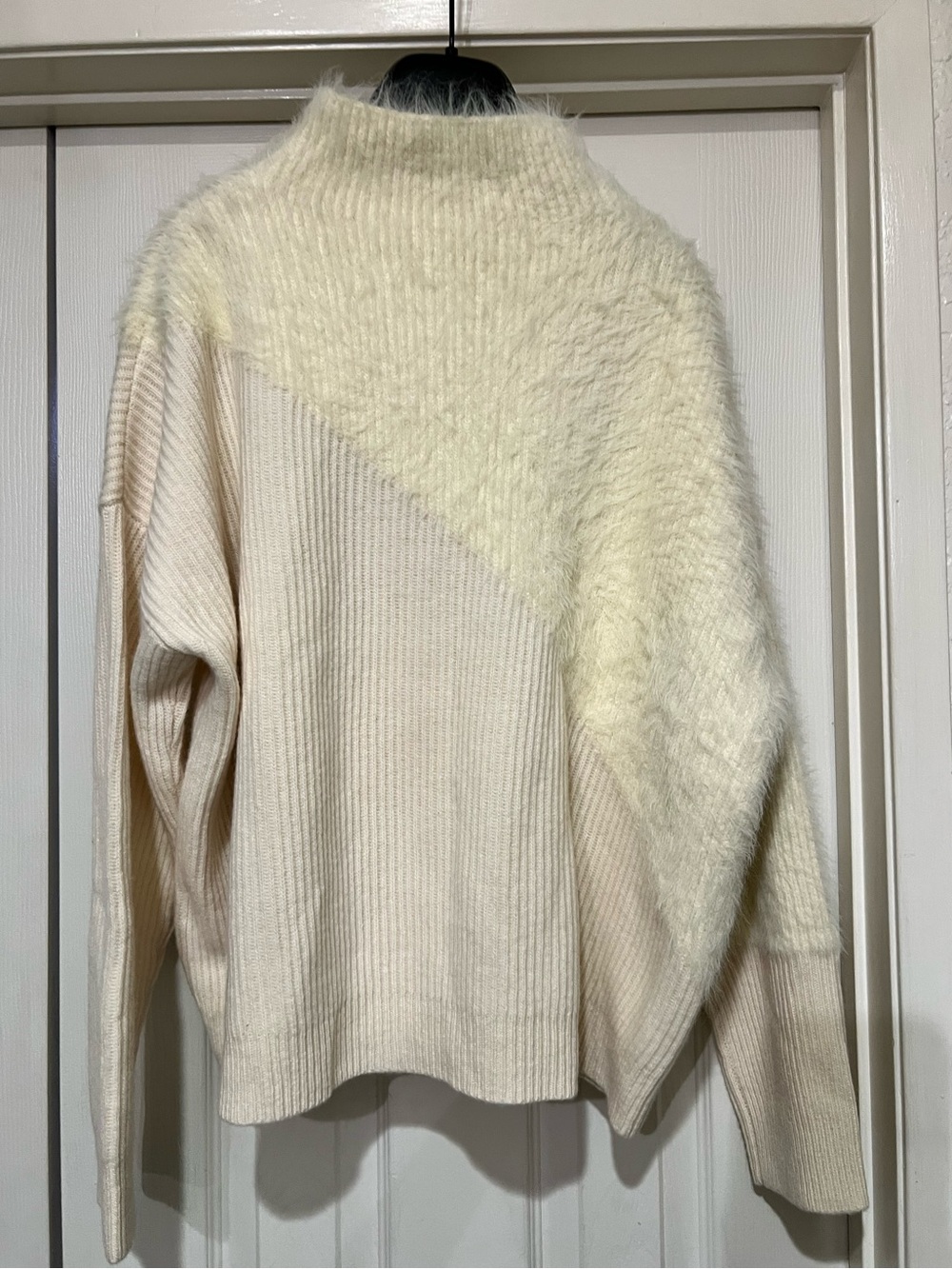 NWT REISS PAOLA NEUTRAL HUE TEXTURED WOOL/CASHMERE JUMPER SWEATER SIZE L - Picture 6 of 14